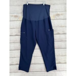 Figs Maternity Technical Scrub Pants Womens XXL/P Navy Blue PO# 2471